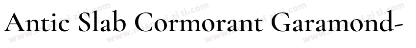 Antic Slab Cormorant Garamond字体转换